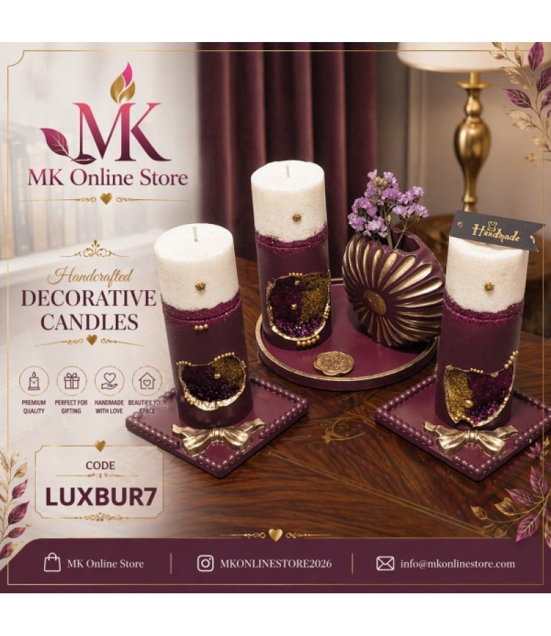 Luxury Handcrafted Candles - 7 PIECES (Code LUXBUR7)